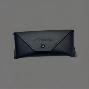 Columbia Hard/Soft Shell Leather Glasses Case Sunglasses Case Snap Black Medium